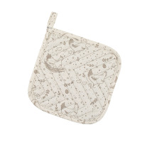 Прихватка "Курочки" 20x20см (світло-коричневий/оливково-бежевий) 182609