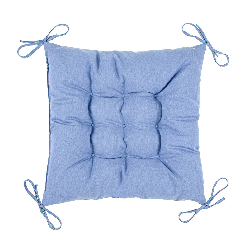 Подушка з зав'язками Home Line (денім/грета сіра) 40х40см 180144