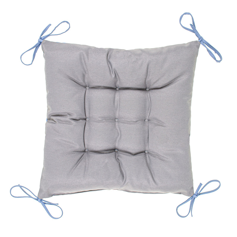 Подушка з зав'язками Home Line (денім/грета сіра) 40х40см 180144