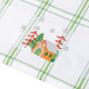 Рушник вафельний Home Line (смужка зелена, з вишивкою ліс) 45x70см 180064