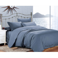 Сімейний комплект постільної білизни Home Line "Сатин Люкс" (сіро-блакитний) 176568