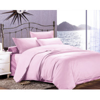 Євро комплект постільної білизни Home Line "Сатин Люкс" (світло-рожевий) 176558