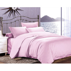 Євро комплект постільної білизни Home Line "Сатин Люкс" (світло-рожевий) 176558