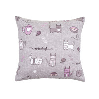 Подушка декоративна Home Line "Кіт на кухні" (сіро-бузковий) 40х40см 175283
