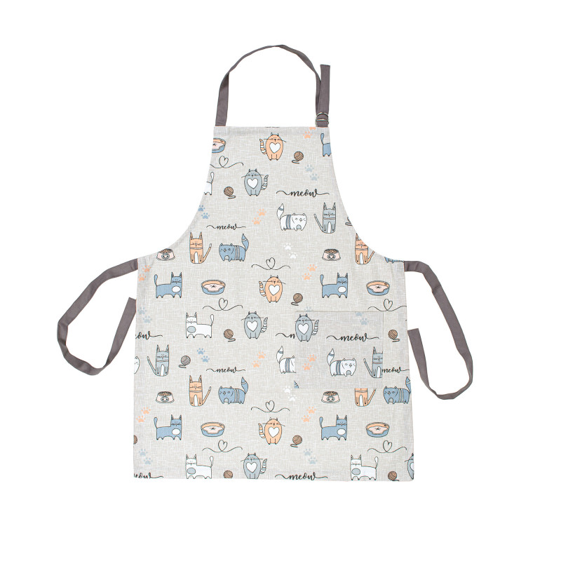 Фартух з регульованою зав'язкою Home Line "Кіт на кухні" (бежевий) 174399