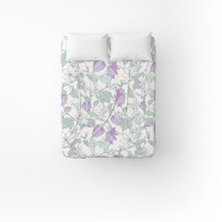 Простирадло бязеве Home Line "Весняний вечір" 145х215см (лілово-ментоловий) 173858