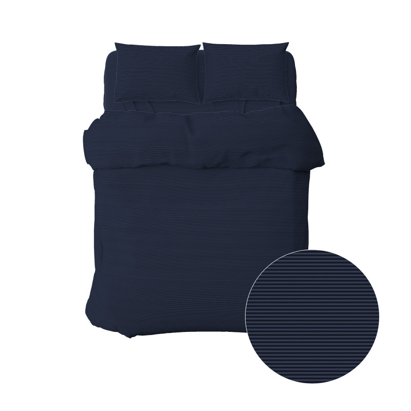Євро комплект постільної білизни Home Line "Страйп 0.2х0.2" (синій) 169195