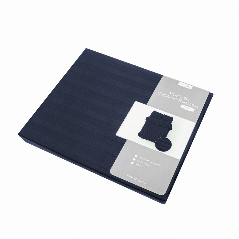 Півтораспальний комплект постільної білизни Home Line "Страйп 2х2" (синій) 169174