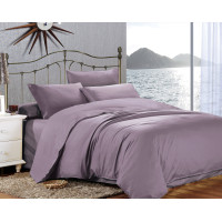 Євро комплект постільної білизни Home Line "Сатин Люкс" (фіолетовий) 168302