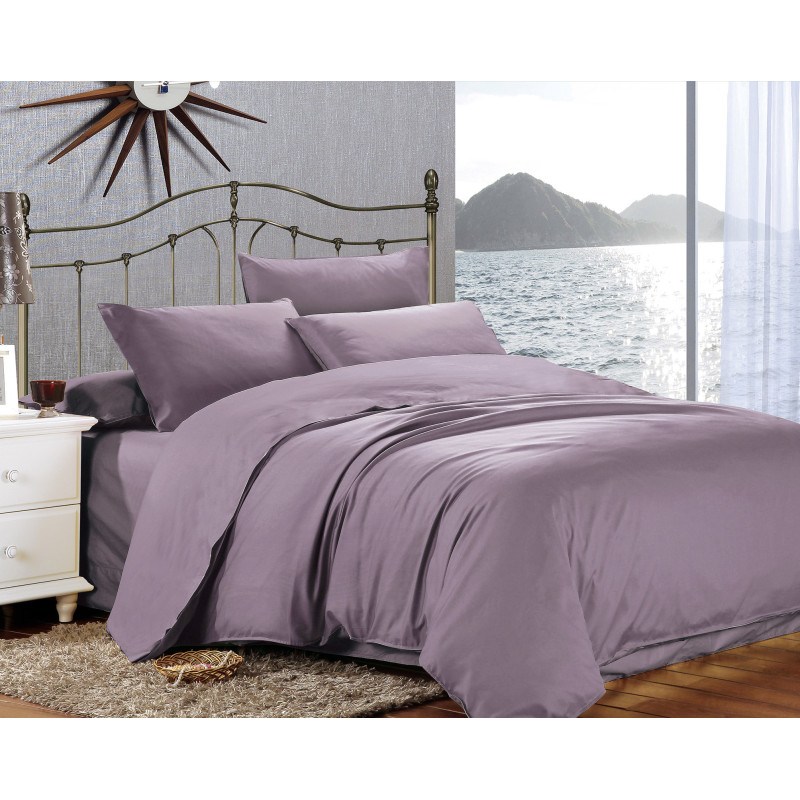 Євро комплект постільної білизни Home Line "Сатин Люкс" (фіолетовий) 168302