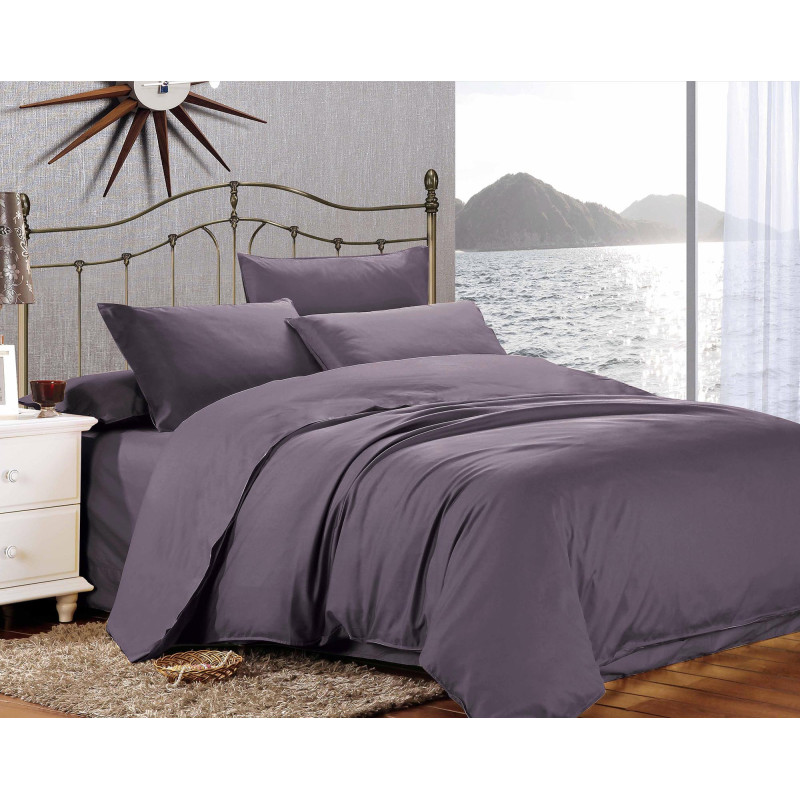 Сімейний комплект постільної білизни Home Line "Сатин Люкс" (фіолетовий) 168301