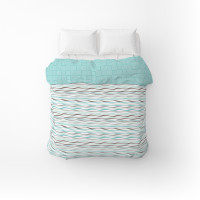 Підковдра бязева Home Line "Хвиля, клітинка бірюзова" 145х215см 165437