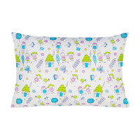 Наволочка бязева Home Line "Дівчата та хлопчики" (салатовий) 40х60см 163839