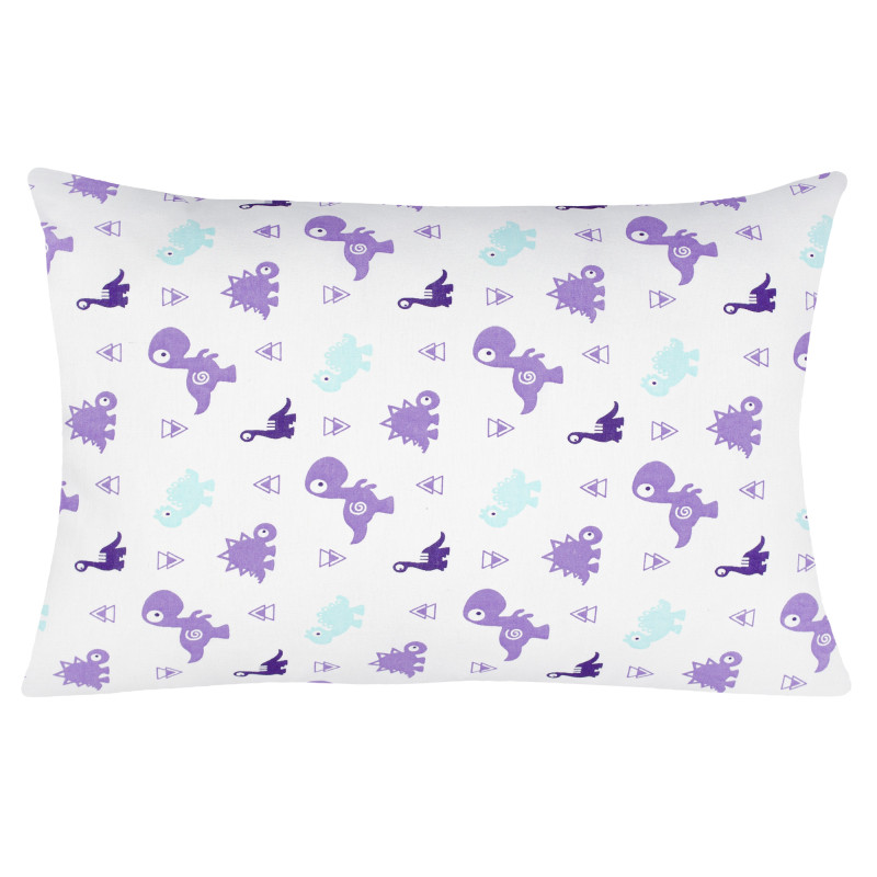 Наволочка бязева Home Line "Динозаврики new" (фіолетовий) 40х60см 163387