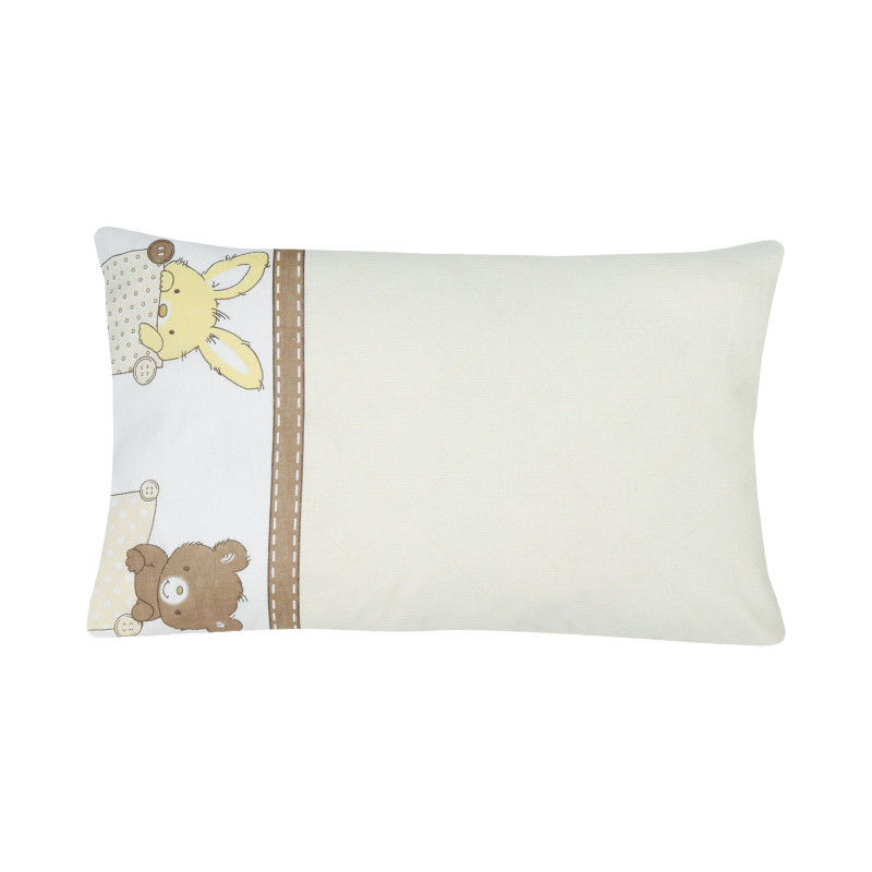 Наволочка бязева Home Line "Ведмежата" (бежевий) 40х60см 163385