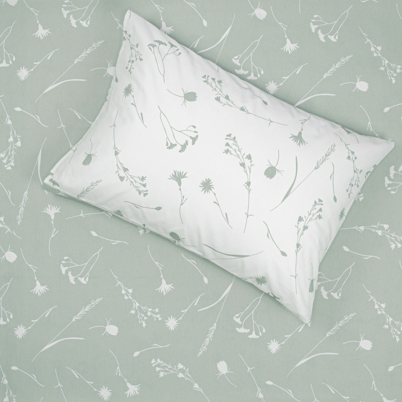 Півтораспальний комплект постільної білизни Home Line "Волошки" (сірі та білі) 162855