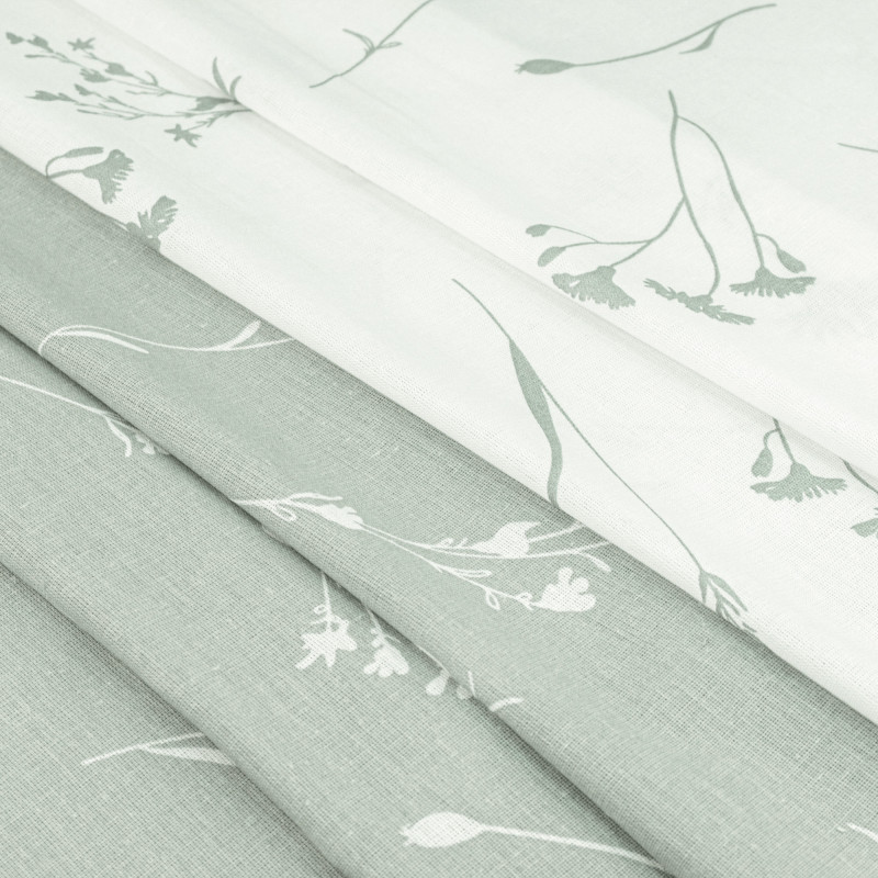 Півтораспальний комплект постільної білизни Home Line "Волошки" (сірі та білі) 162855