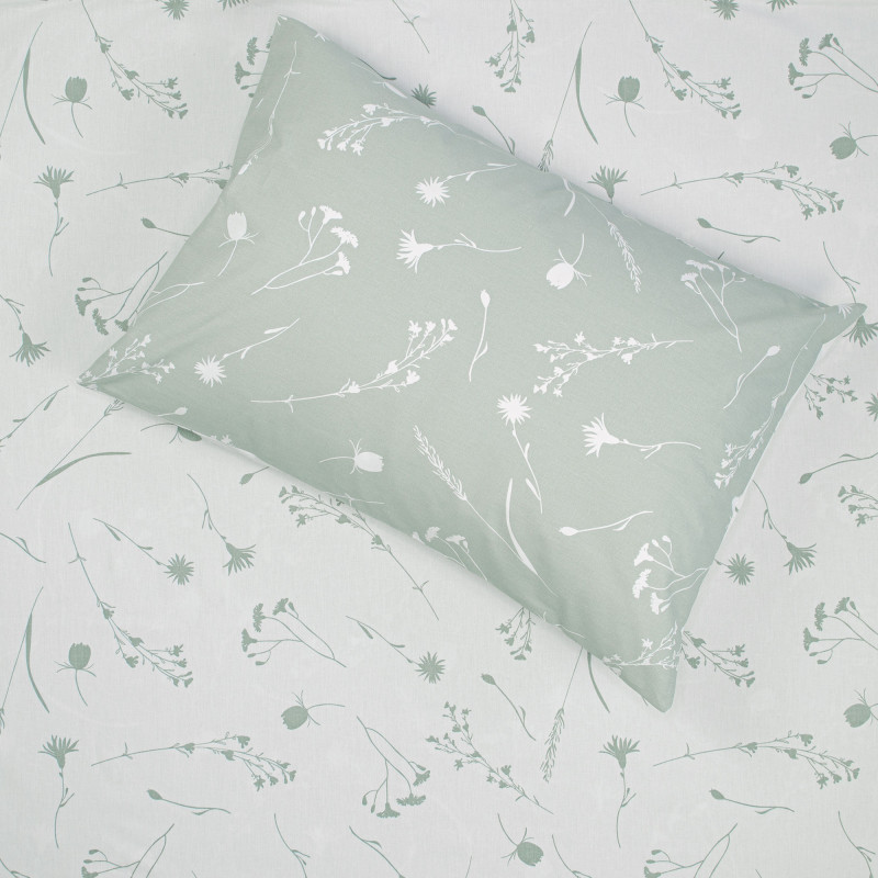 Півтораспальний комплект постільної білизни Home Line "Волошки" (сірі та білі) 162854