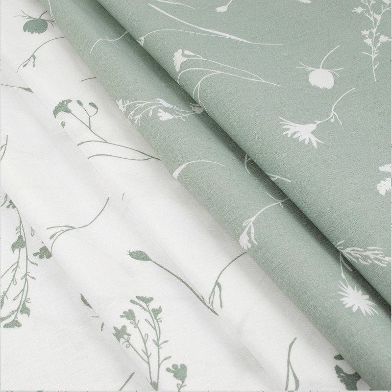 Півтораспальний комплект постільної білизни Home Line "Волошки" (сірі та білі) 162854