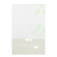 Простирадло сатин на резинці Home Line "Гілля мікс" (салатовий, сірий) 90х200см 162465