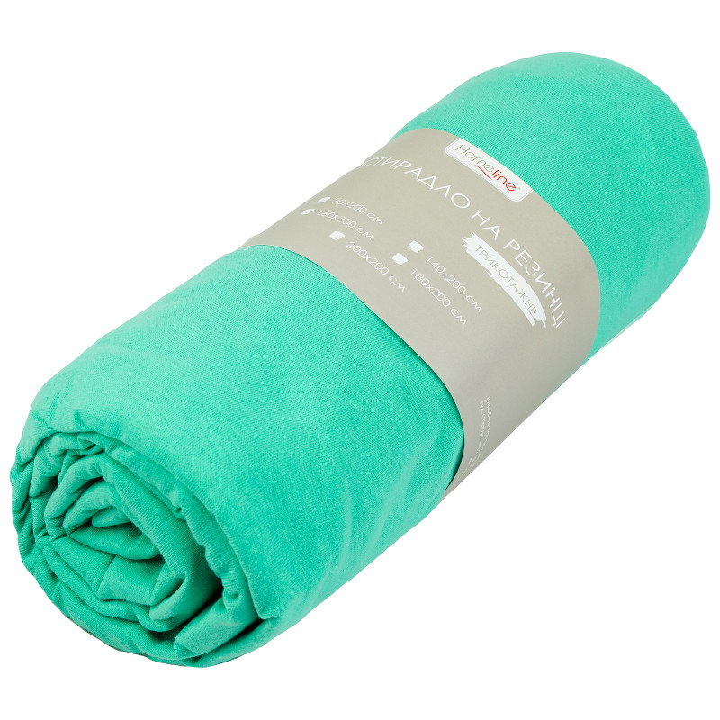 Простирадло трикотажне на резинці Home Line (ментоловий) 140х200см 161236