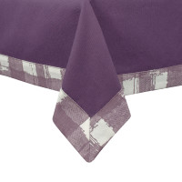 Скатертина Home Line "Лілова з рамкою у клітинку" 140х220см 161222
