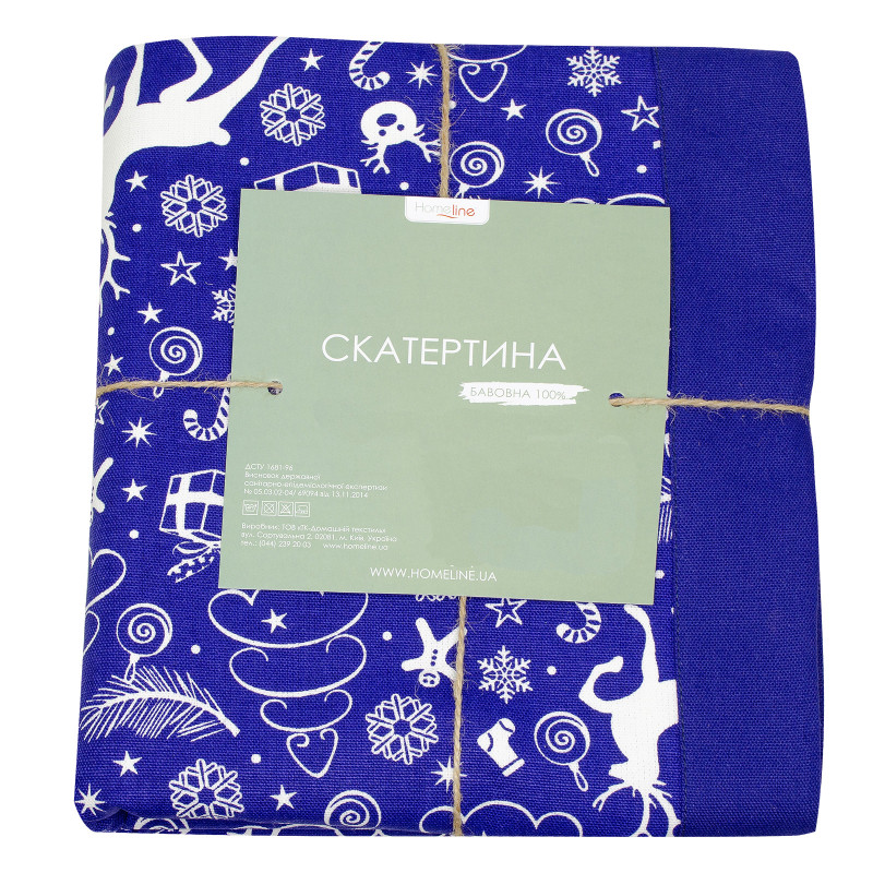 Скатертина кухонна (синий) 140х220см  159428