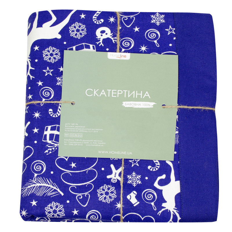 Скатертина кухонна (синий) 140х180см  159376