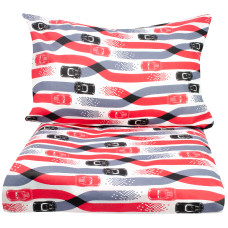 Дитячий комплект постільної білизни Home Line "Авто" (червоно-сірі) 159126