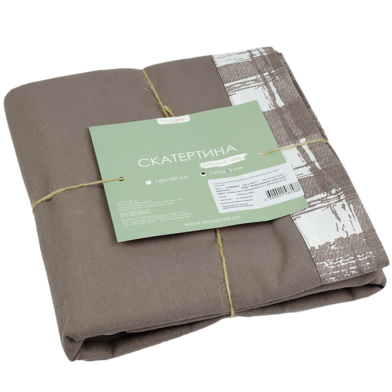 Скатертина з рамкою (капучино) 140х180см 158357