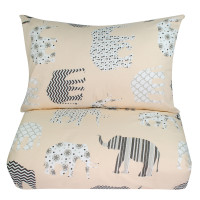 Півтораспальний комплект постільної білизни Home Line "Слони" (бежевий) 50х70см (2 шт.) 156321