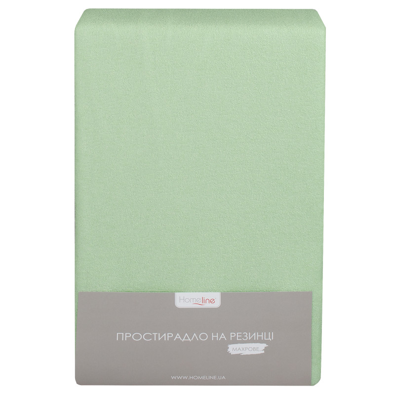 Простирадло махрове на резинці Home Line (салатове) 90х200х20см 155237