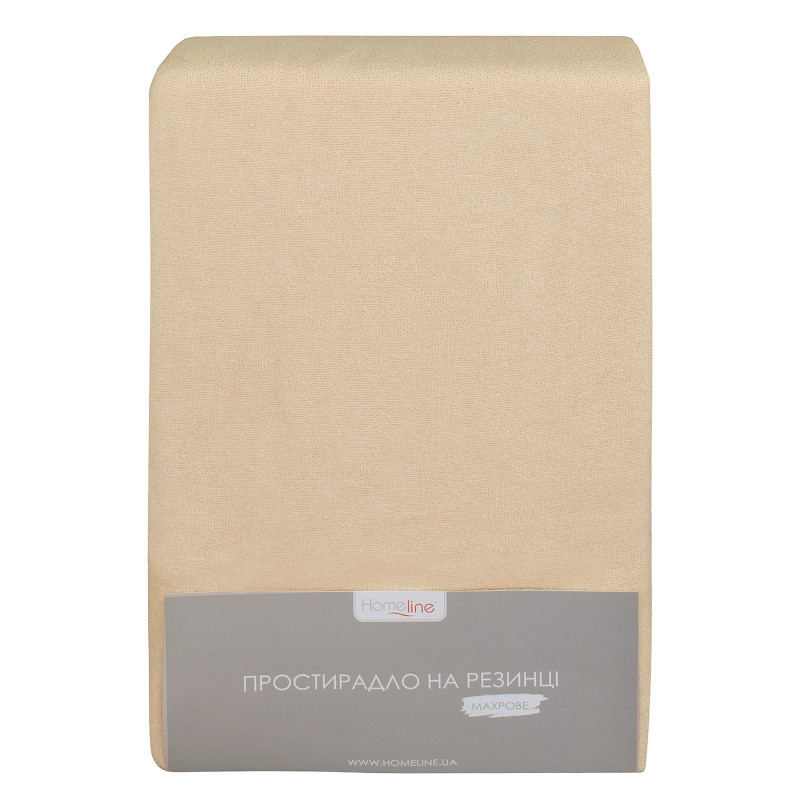 Простирадло махрове на резинці Home Line (бежеве) 90х200х20см 155185