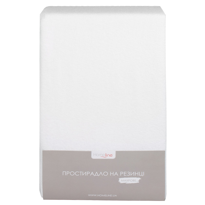 Простирадло махрове на резинці Home Line (біле) 160х200х20см 155182