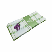 Набір рушників вафельних кухонних 2 шт. Home Line «Баклажан» (зелений) 45х70см 142345