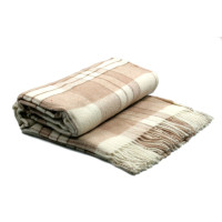 Плед Vladi "Марсель" (біло-бежево-коричневий) 140х200см 105014