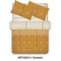 Євро комплект постільної білизни Home Line "Меридіан" (бежевий) 96553