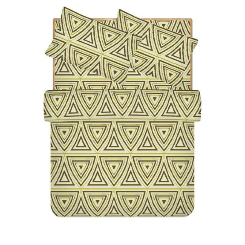 Євро комплект постільної білизни Home Line "Майя" (оливковий) 96541