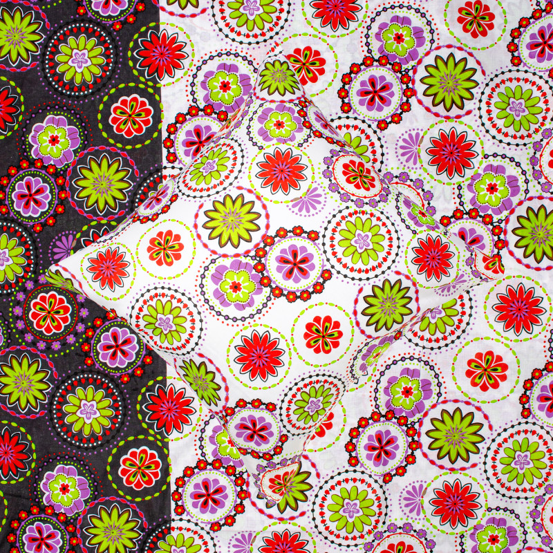 Сімейний комплект постільної білизни Home Line "Рапсодія" (червоний) 95674