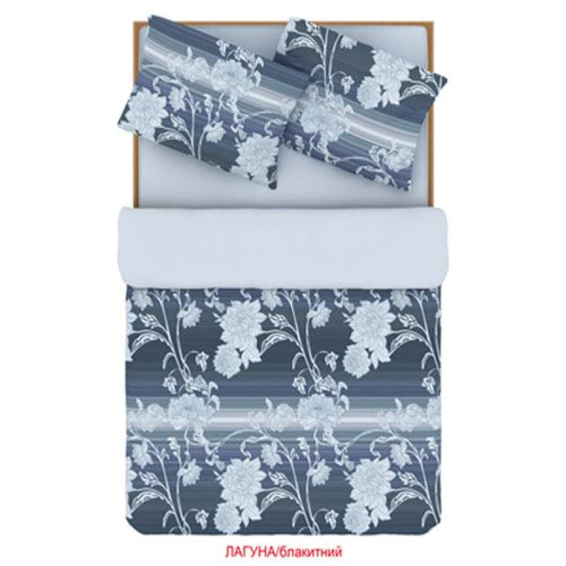 Сімейний комплект постільної білизни Home Line "Лагуна" (блакитний) 88518