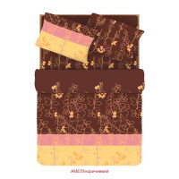 Сімейний комплект постільної білизни Home Line "Амелі" (коричневий) 88234