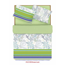 Сімейний комплект постільної білизни Home Line "Лаунж" (блакитний) 88186