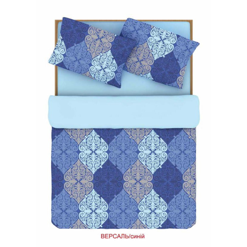 Сімейний комплект постільної білизни Home Line "Версаль" (синій) 88182