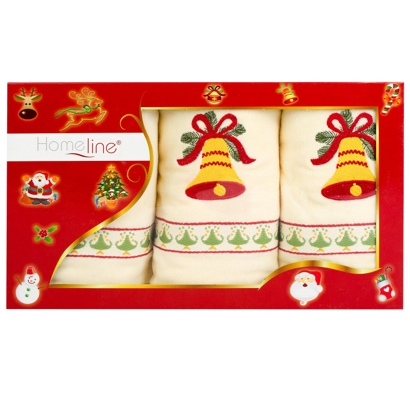Набір махрових рушникiв Home Line "Крicмас" , 50х75см 53419