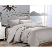 Євро комплект постільної білизни Home Line "Сатин Люкс" (сірий) 155262