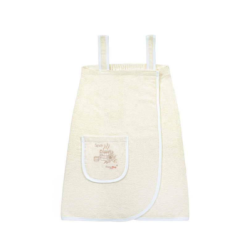 Сарафан махровий Home Line з вишивкою (кремовий) XXL/XXXL в сумці 178928