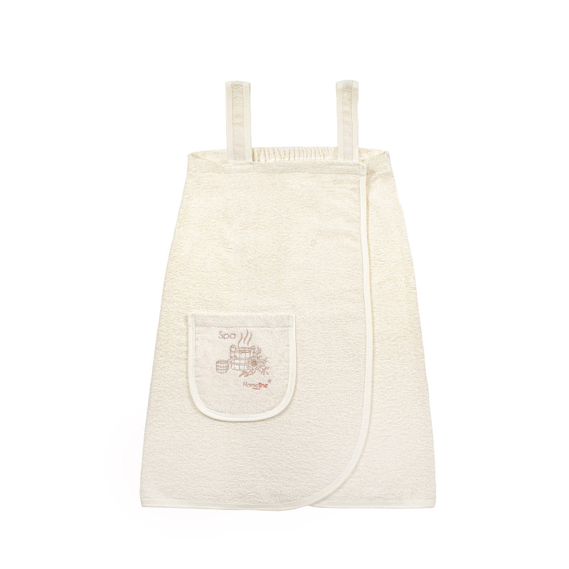 Сарафан махровий Home Line з вишивкою (кремовий) L/XL в сумці 178926