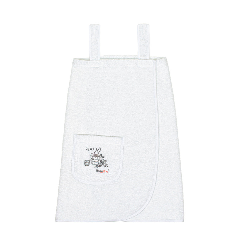 Сарафан махровий Home Line з вишивкою (білий) L/XL в сумці 178920