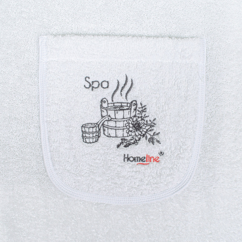 Сарафан махровий Home Line з вишивкою (білий) L/XL в сумці 178920