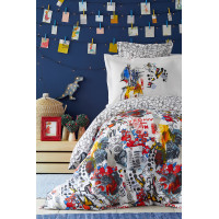 Постільна білизна Karaca Home - Beris kirmizi 2019-2 червоний ранфорс підлітковий